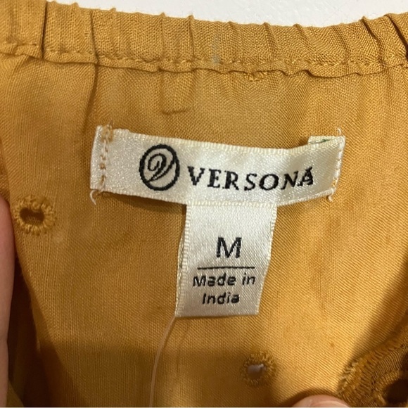 Versona eyelet romper mustard yellow size medium - Picture 5 of 9